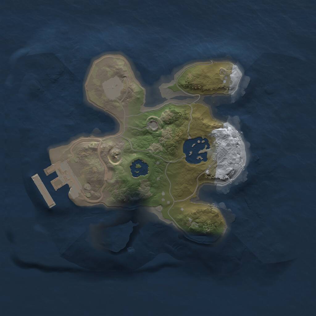 Rust Map: Procedural Map, Size: 1750, Seed: 1274067793, 3 Monuments