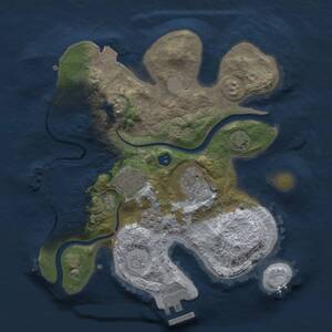 Thumbnail Rust Map: Procedural Map, Size: 2500, Seed: 42042, 8 Monuments