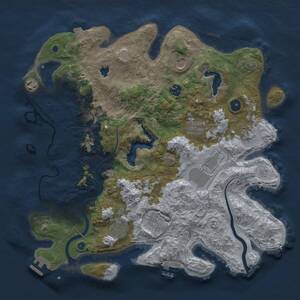 Thumbnail Rust Map: Procedural Map, Size: 4000, Seed: 259707246, 15 Monuments