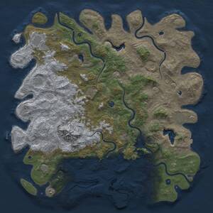 Thumbnail Rust Map: Procedural Map, Size: 5500, Seed: 1331021143, 17 Monuments