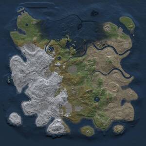Thumbnail Rust Map: Procedural Map, Size: 3950, Seed: 60000, 17 Monuments