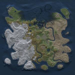 Thumbnail Rust Map: Procedural Map, Size: 3999, Seed: 60000, 17 Monuments