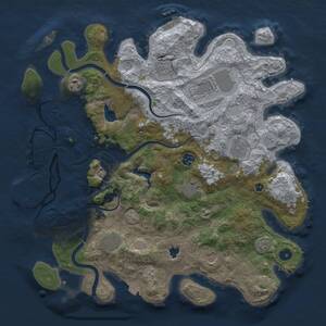 Thumbnail Rust Map: Procedural Map, Size: 4000, Seed: 5423641, 15 Monuments