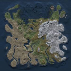Thumbnail Rust Map: Procedural Map, Size: 4250, Seed: 1091820020, 15 Monuments