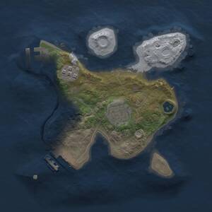 Thumbnail Rust Map: Procedural Map, Size: 2000, Seed: 1307880824, 5 Monuments