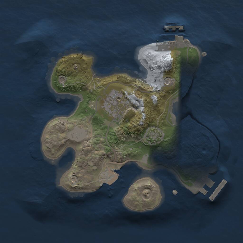Rust Map: Procedural Map, Size: 2000, Seed: 132787483, 6 Monuments