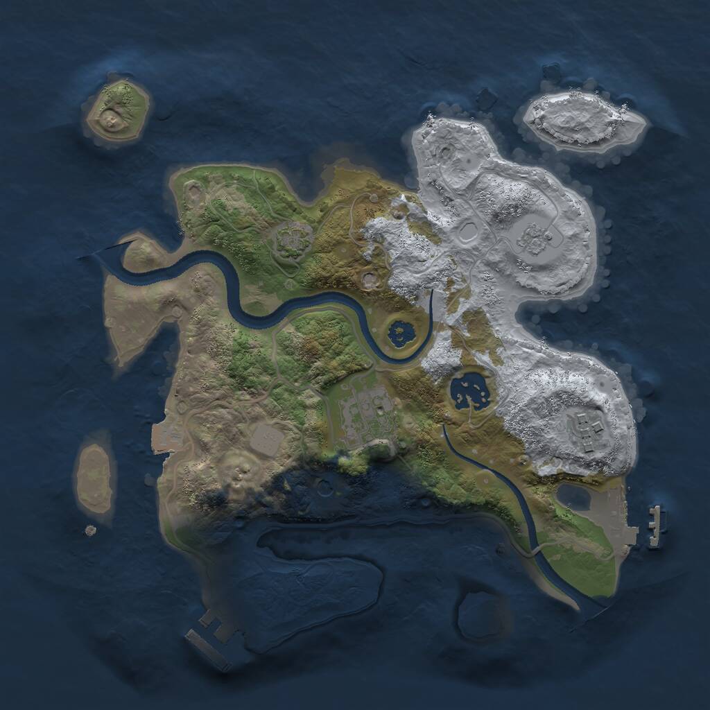 Rust Map: Procedural Map, Size: 2700, Seed: 1764763281, 9 Monuments