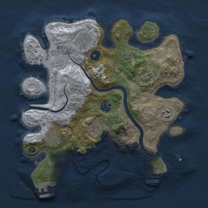 Thumbnail Rust Map: Procedural Map, Size: 3000, Seed: 1427521008, 13 Monuments