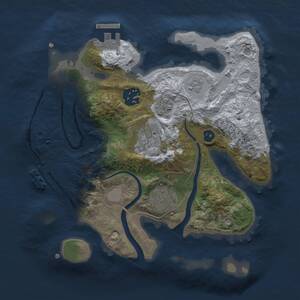 Thumbnail Rust Map: Procedural Map, Size: 2500, Seed: 525712, 8 Monuments