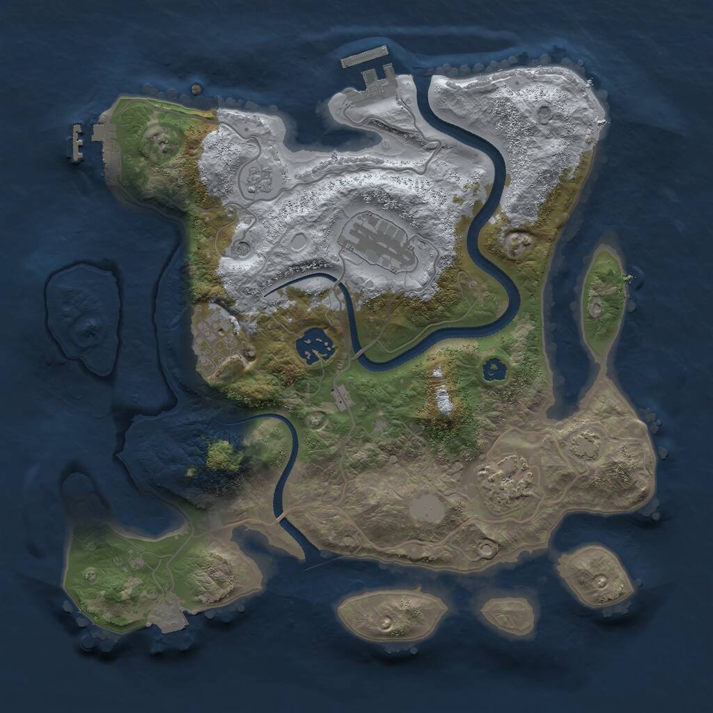 Rust Map: Procedural Map, Size: 3000, Seed: 566050194, 10 Monuments