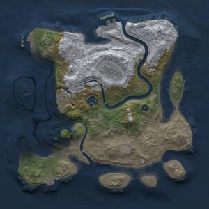 Thumbnail Rust Map: Procedural Map, Size: 3000, Seed: 566050194, 10 Monuments
