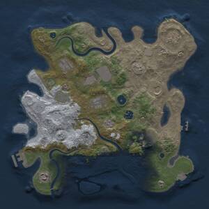 Thumbnail Rust Map: Procedural Map, Size: 3500, Seed: 2049022852, 16 Monuments