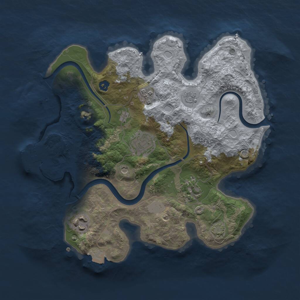 Rust Map: Procedural Map, Size: 2800, Seed: 99, 9 Monuments