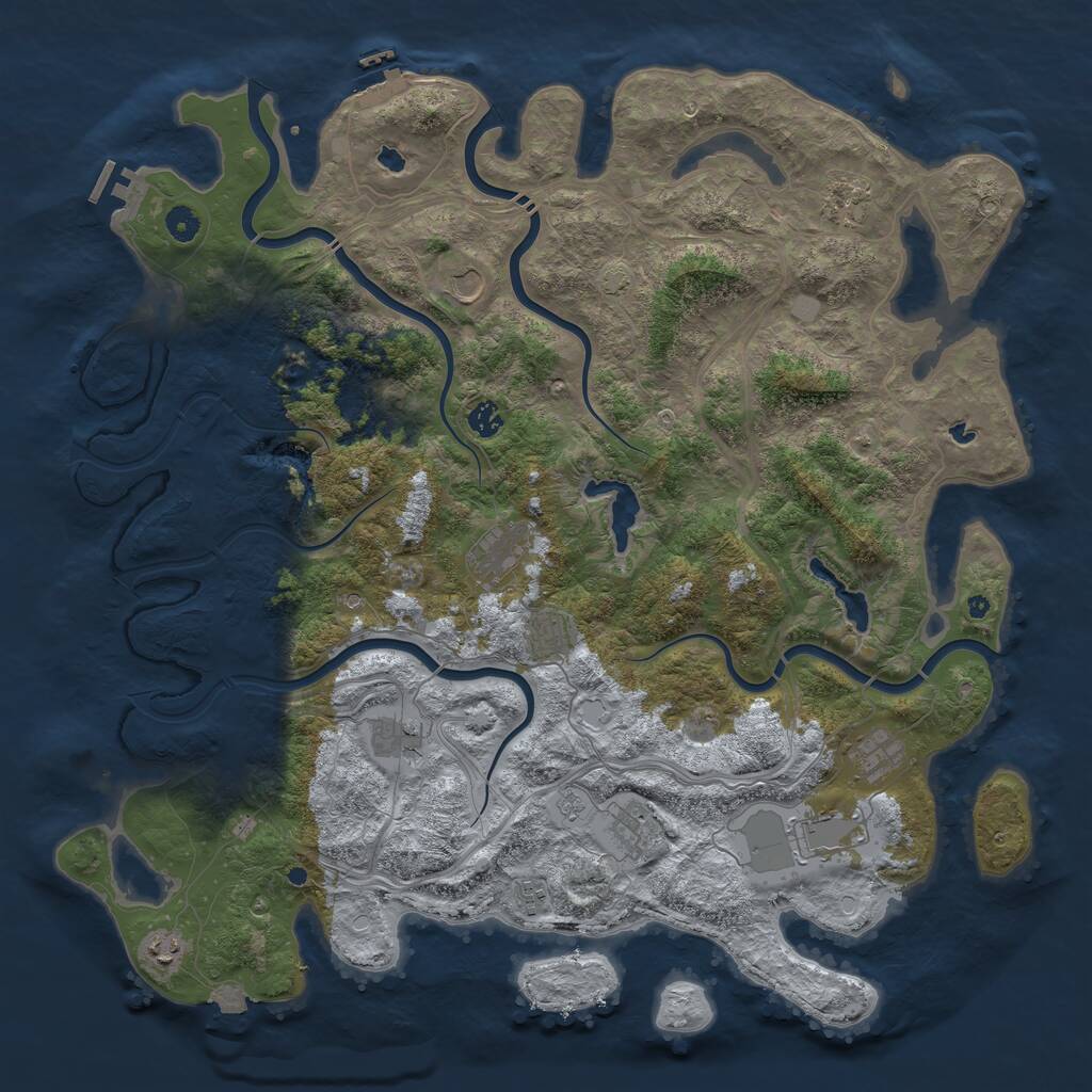 Rust Map: Procedural Map, Size: 4775, Seed: 1583146273, 17 Monuments
