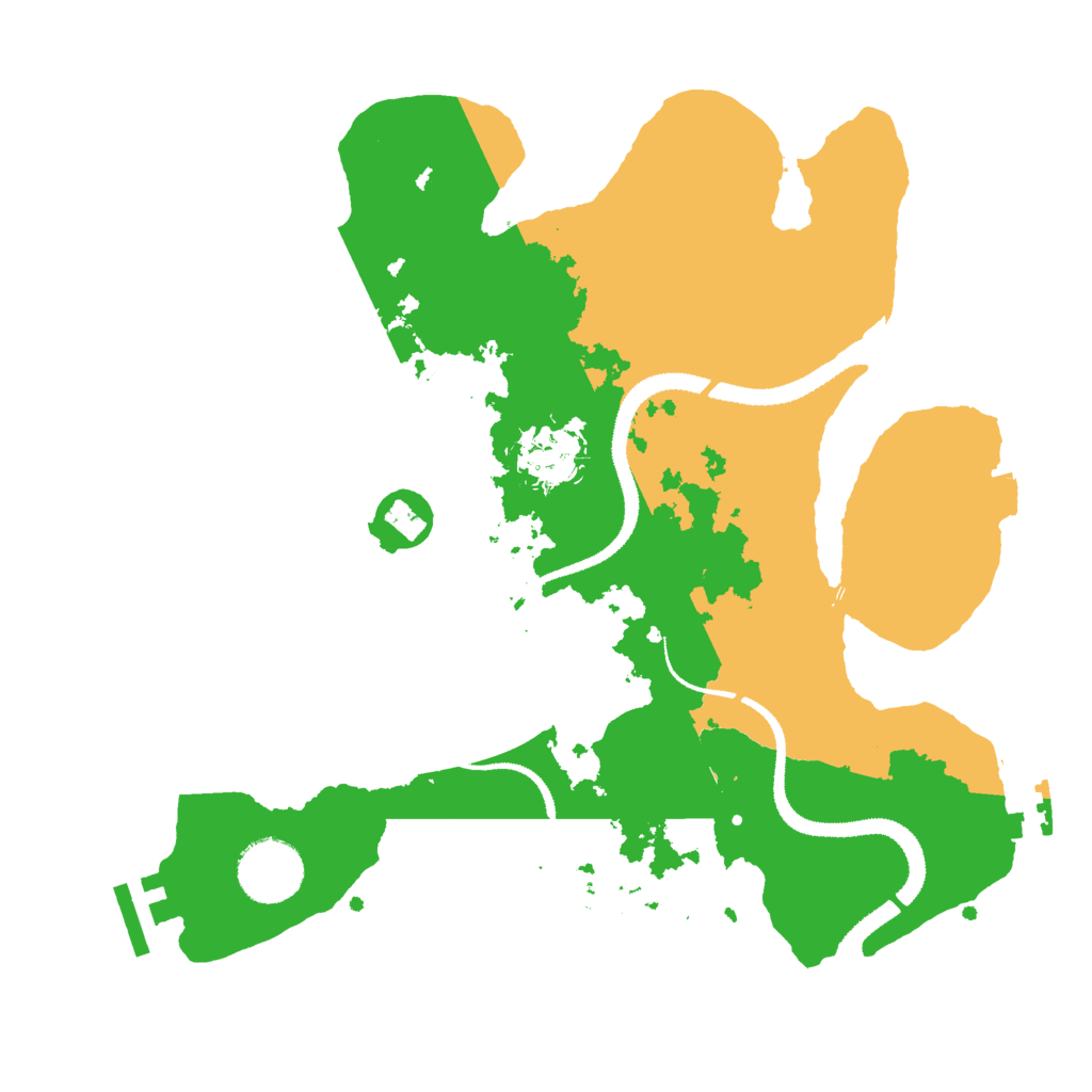 Biome Rust Map: Procedural Map, Size: 3000, Seed: 42500