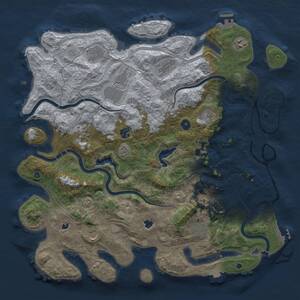 Thumbnail Rust Map: Procedural Map, Size: 4500, Seed: 255537568, 16 Monuments