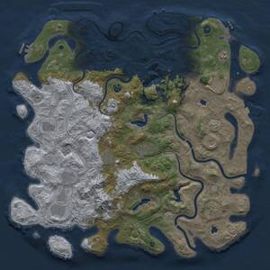Thumbnail Rust Map: Procedural Map, Size: 5000, Seed: 1561790989, 17 Monuments