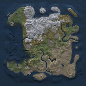 Thumbnail Rust Map: Procedural Map, Size: 4000, Seed: 488139280, 17 Monuments