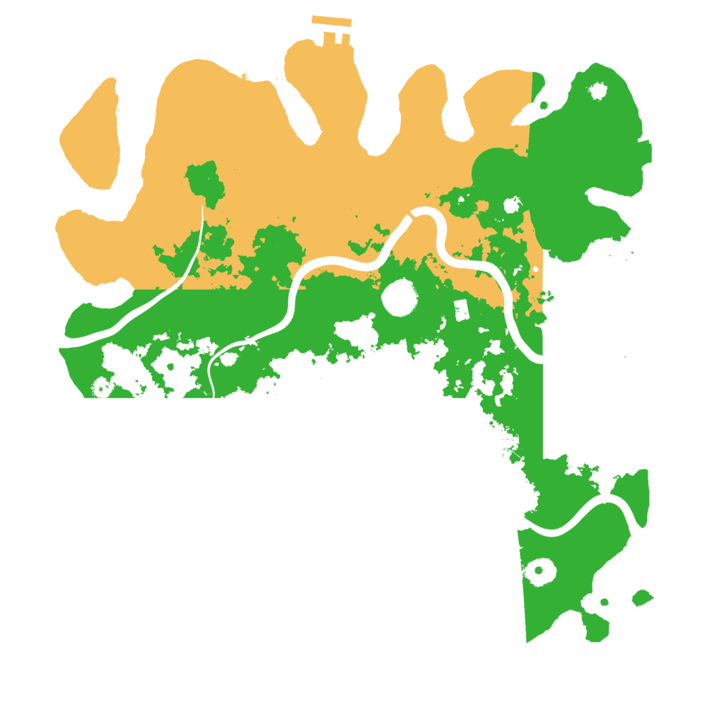 Biome Rust Map: Procedural Map, Size: 3700, Seed: 58193245