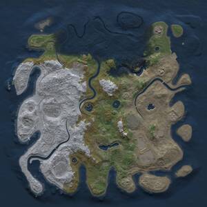 Thumbnail Rust Map: Procedural Map, Size: 4000, Seed: 540511655, 13 Monuments