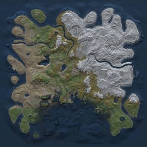 Thumbnail Rust Map: Procedural Map, Size: 4500, Seed: 418863721, 15 Monuments