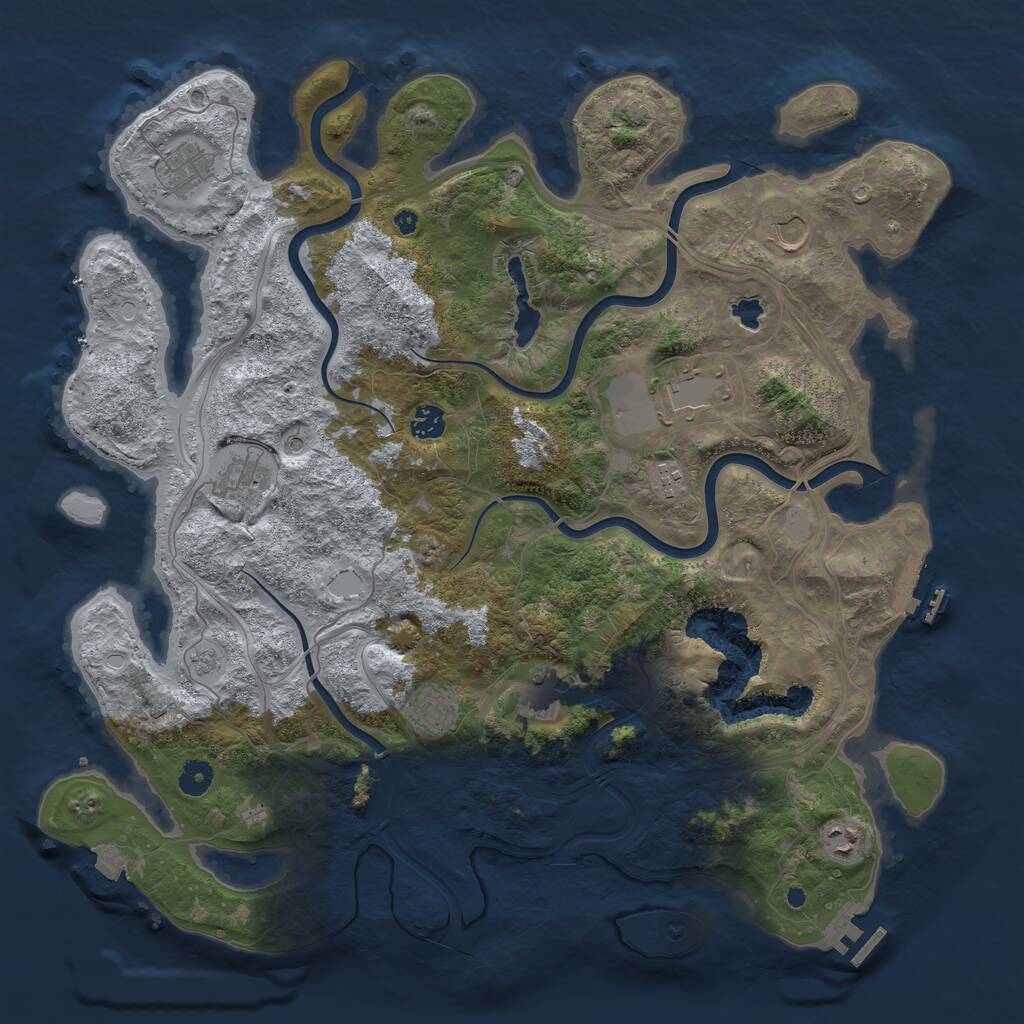 Rust Map: Procedural Map, Size: 4400, Seed: 1711083953, 15 Monuments