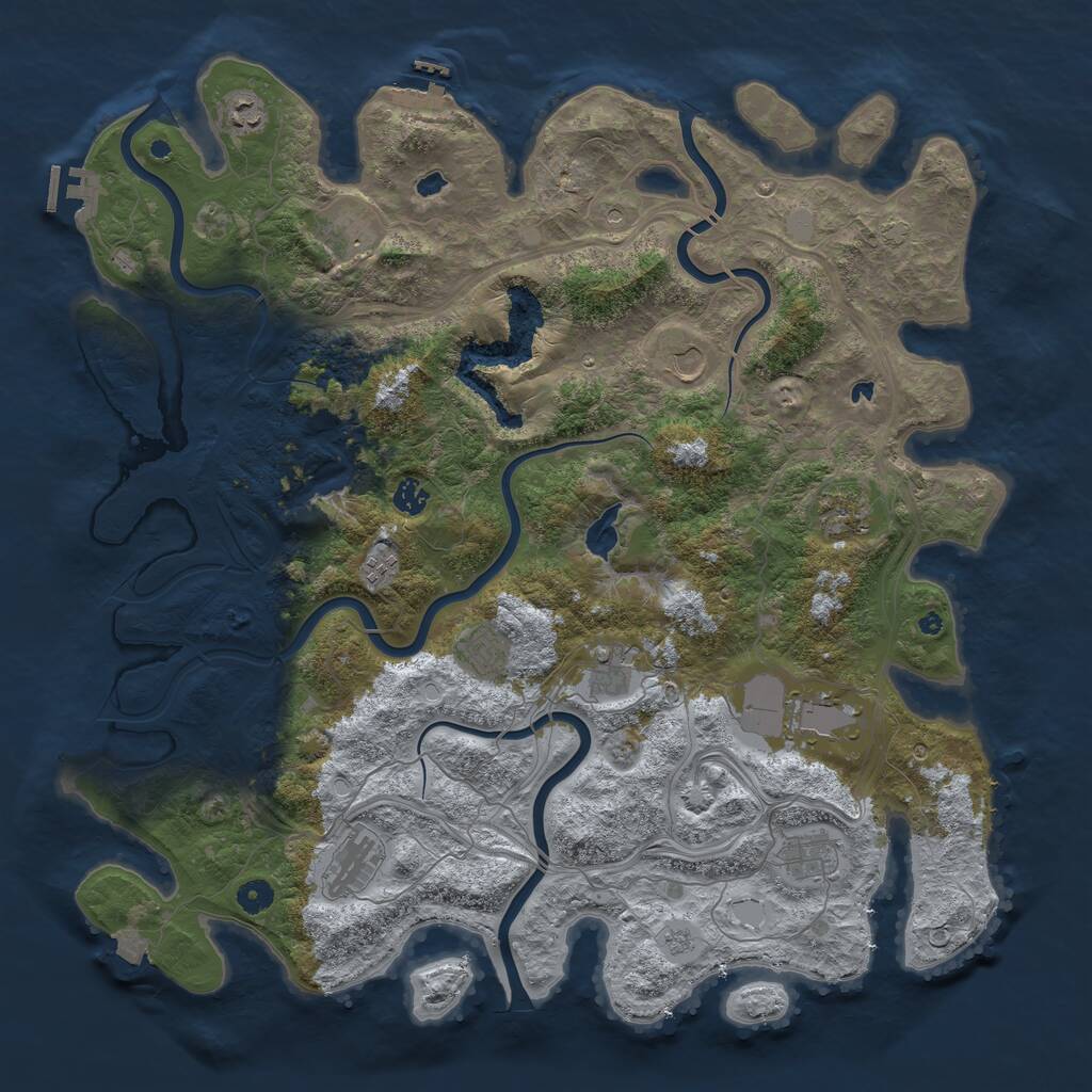 Rust Map: Procedural Map, Size: 4700, Seed: 16844572, 17 Monuments