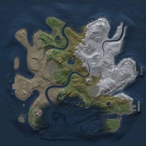 Thumbnail Rust Map: Procedural Map, Size: 3000, Seed: 885890161, 12 Monuments
