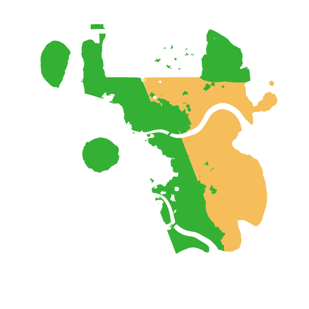 Biome Rust Map: Procedural Map, Size: 2500, Seed: 1060051152