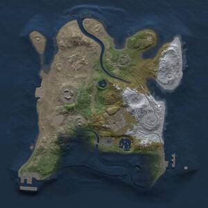 Thumbnail Rust Map: Procedural Map, Size: 2500, Seed: 1625846190, 10 Monuments