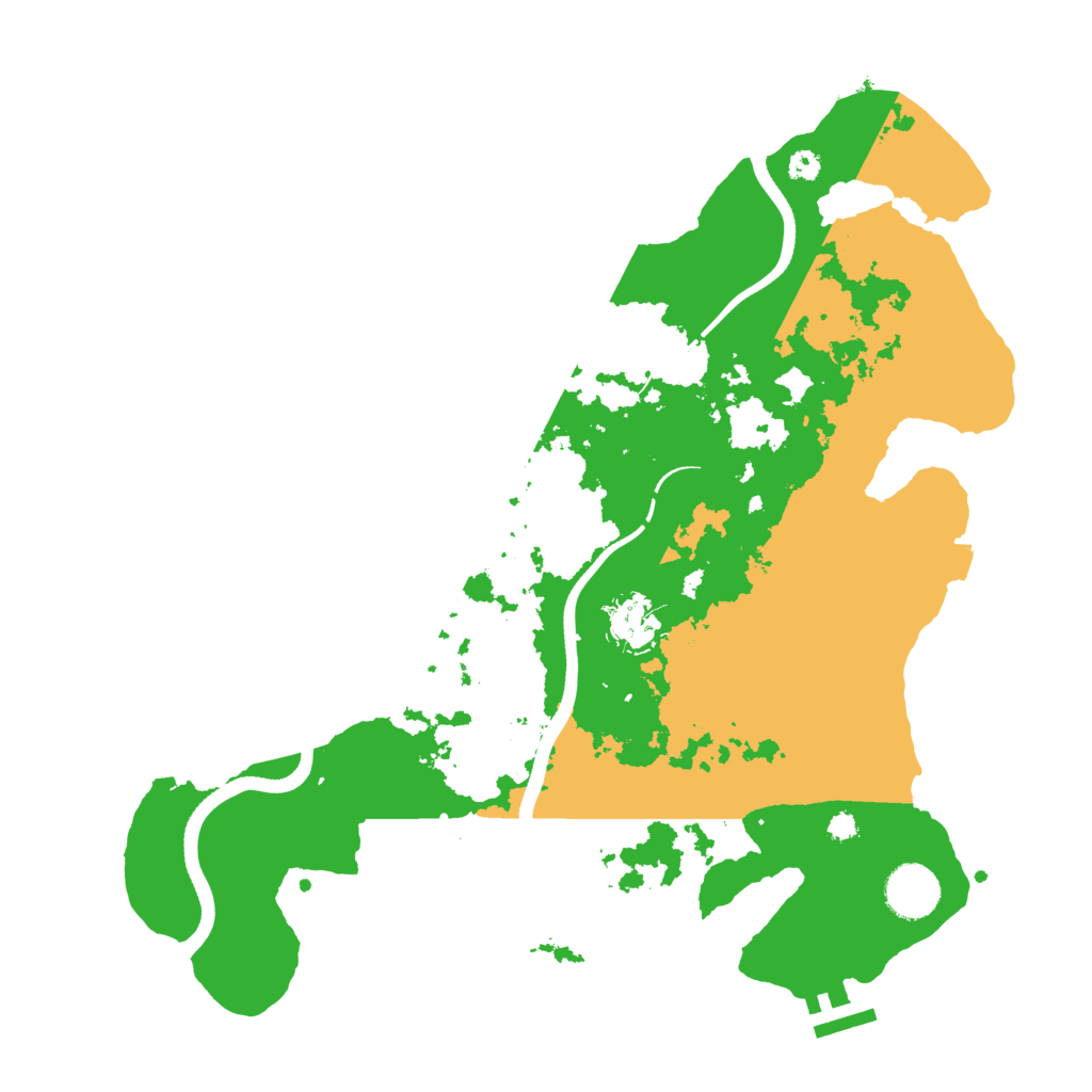 Biome Rust Map: Procedural Map, Size: 3500, Seed: 2081359691