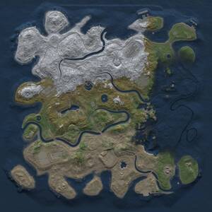 Thumbnail Rust Map: Procedural Map, Size: 4250, Seed: 1393614501, 14 Monuments