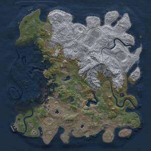 Thumbnail Rust Map: Procedural Map, Size: 5000, Seed: 1824942943, 17 Monuments