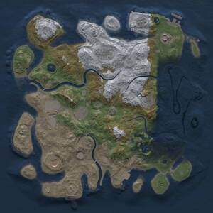 Thumbnail Rust Map: Procedural Map, Size: 3750, Seed: 979939700, 14 Monuments