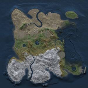 Thumbnail Rust Map: Procedural Map, Size: 3000, Seed: 706903477, 12 Monuments