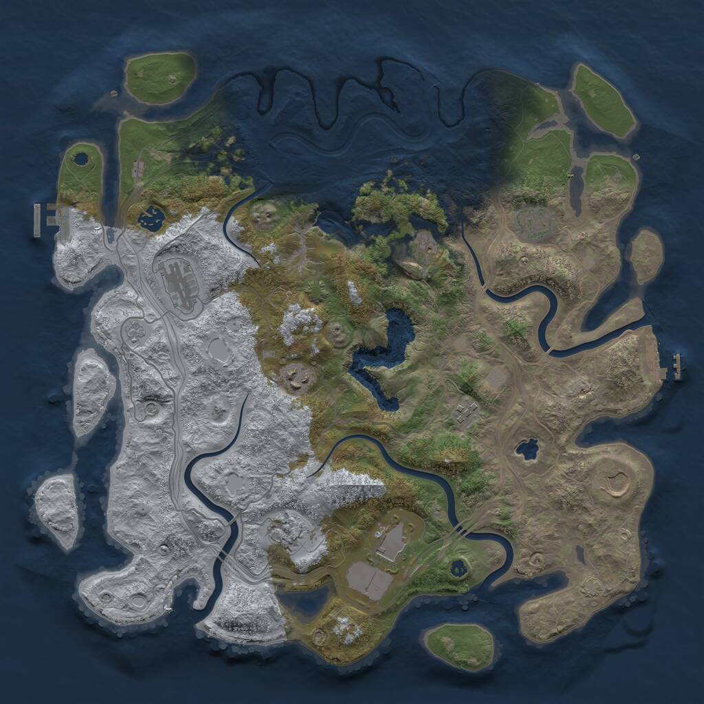 Rust Map: Procedural Map, Size: 4250, Seed: 1263972143, 15 Monuments