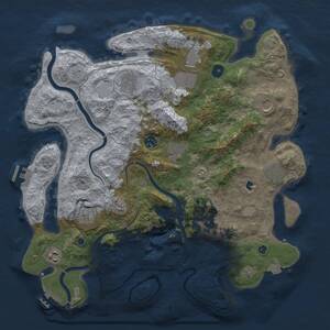 Thumbnail Rust Map: Procedural Map, Size: 4000, Seed: 1155783448, 16 Monuments