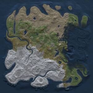 Thumbnail Rust Map: Procedural Map, Size: 4500, Seed: 402705347, 16 Monuments