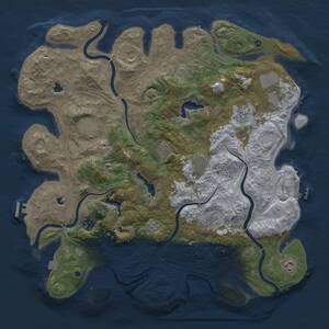 Thumbnail Rust Map: Procedural Map, Size: 4500, Seed: 1789419733, 16 Monuments