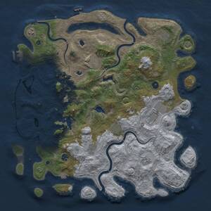 Thumbnail Rust Map: Procedural Map, Size: 4500, Seed: 56306406, 15 Monuments