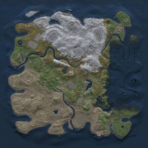 Thumbnail Rust Map: Procedural Map, Size: 4250, Seed: 877478936, 17 Monuments