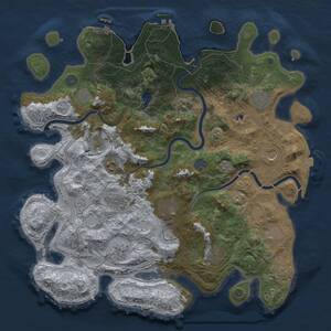 Thumbnail Rust Map: Procedural Map, Size: 4250, Seed: 1889675422, 19 Monuments