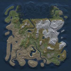 Thumbnail Rust Map: Procedural Map, Size: 4500, Seed: 1930444469, 17 Monuments