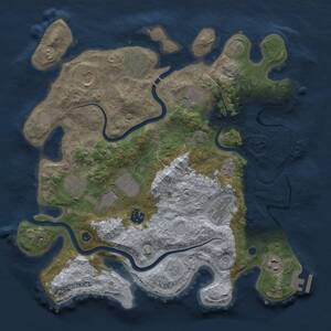 Thumbnail Rust Map: Procedural Map, Size: 3600, Seed: 722727473, 15 Monuments