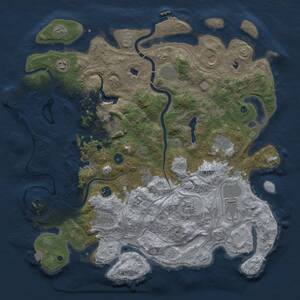 Thumbnail Rust Map: Procedural Map, Size: 4500, Seed: 1814084658, 17 Monuments