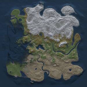 Thumbnail Rust Map: Procedural Map, Size: 4500, Seed: 621327655, 17 Monuments