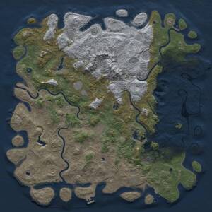 Thumbnail Rust Map: Procedural Map, Size: 6000, Seed: 214667104, 17 Monuments
