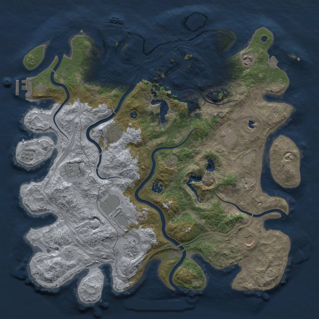 Rust Map: Procedural Map, Size: 4250, Seed: 929469829, 15 Monuments