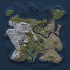 Thumbnail Rust Map: Procedural Map, Size: 2900, Seed: 77449510, 10 Monuments