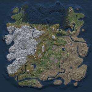 Thumbnail Rust Map: Procedural Map, Size: 4800, Seed: 349644003, 17 Monuments